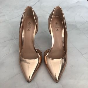 Rose gold heels